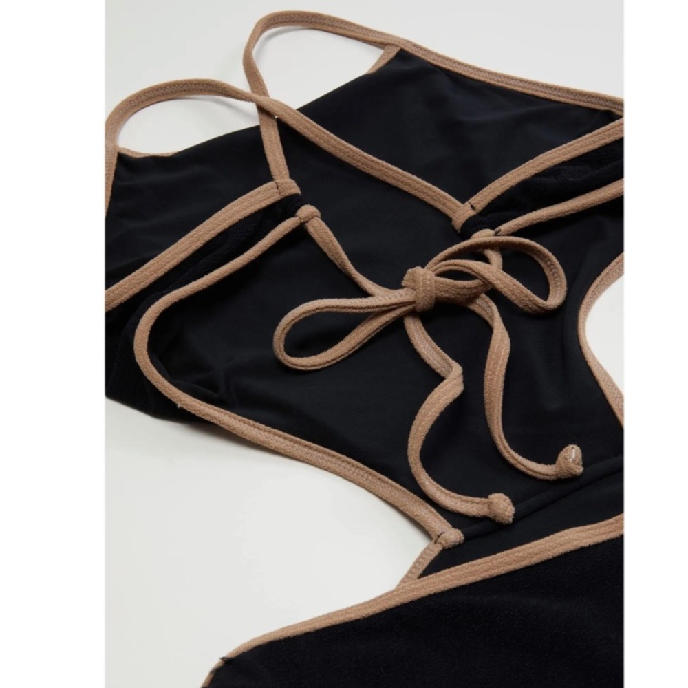 NWOT Splendid Littles Tactile Cashmere High Neck Cutout One-Piece - Picture 2 of 6